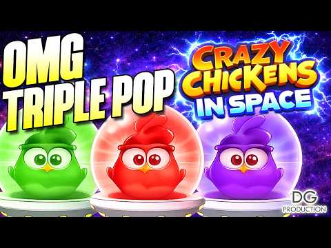 ‼️OMG TRIPLE POP BIG WIN NEW CRAZY CHICKENS IN SPACE LUCKIEST SLOT MACHINE CASINO LAS VEGAS WOW