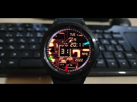 Gold Circuit Watch Face