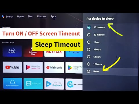 All Android TV | How to Disable / Enable Screen Timeout | Sleep Timeout