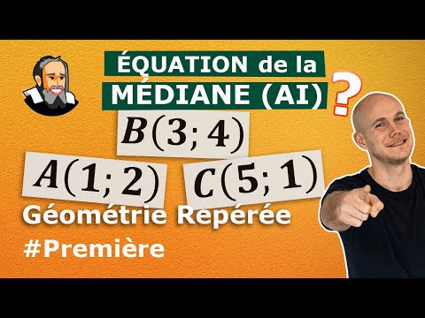 Équation de la MÉDIANE d'un Triangle - Exercice Corrigé - Première