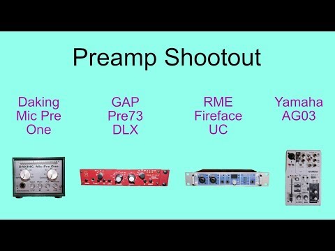 Preamp Shootout: Daking Mic Pre One vs. GAP Pre73 DLX vs. RME Fireface UC vs. Yamaha AG03