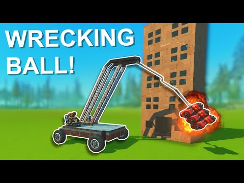Explosive Wrecking Ball Challenge! - Scrap Mechanic Multiplayer Monday