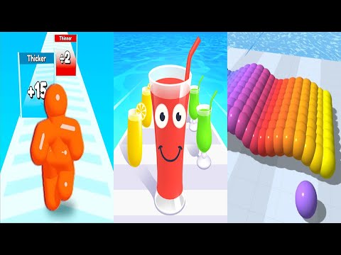 Tall Man Run VS Juice Run VS Canvas Run - All Level Gameplay Android iOS Ep 1