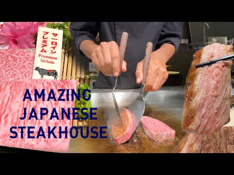 BEST STEAKHOUSE? RAREST A5 WAGYU TENDERLOIN Teppanyaki Steak Master EXPENSIVE OMAKASE Japanese Food!