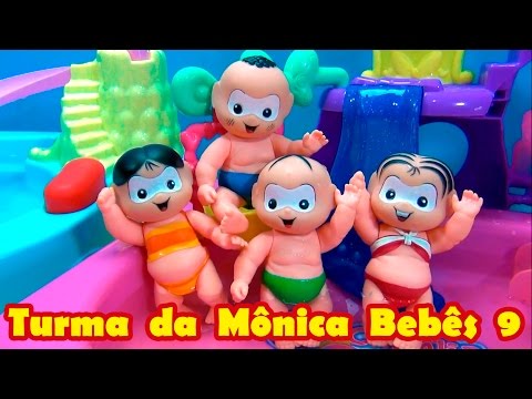 Turma da Mônica Bebês! Piscina e Escolinha 9! Novo! #brincadeiras #turmadamonica  #turmadamônica