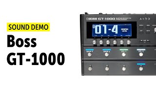 Video thumbnail for Boss GT-1000 - Sound Demo (no talking) by Guitar Bonedo