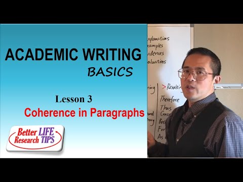 007 Writing research papers a complete guide - Coherence in Paragraphs Video