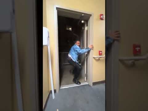 Crazy winds blows this guy away 😱