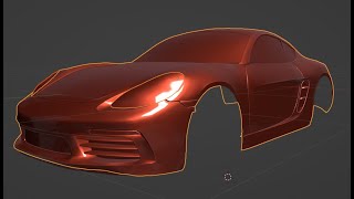 Speed modeling of Porsche 718 Cayman in blender (part 2)