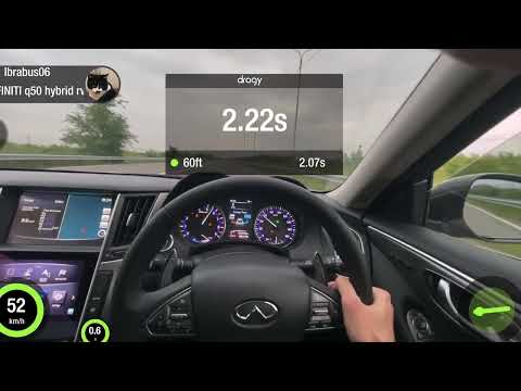 Skyline 350gt hybrid rwd 0-100 acceleration stock DRAGY GPS