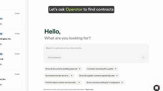 Operator by Juro | Ask your contracts anything.