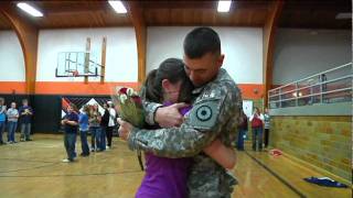 Returning Soldier Gives Daughter&#39;s The Surprise Of A Lifetime