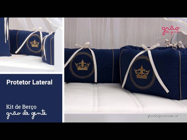 Kit Berço Coroa Brasão Marinho | Ref: 53306