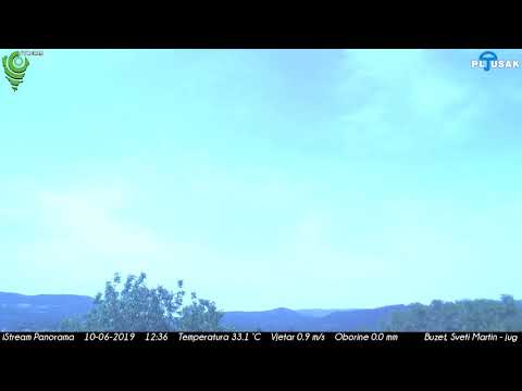 Buzet, Sveti Martin - jug 10.06.2019 Day HD TimeLapse
