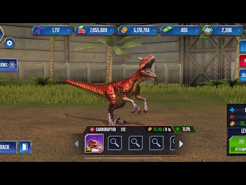 Upgrading and Unlocking CARNORAPTOR Hybrid!! (With commentary) #jurassicworldthegame #jurassicworld