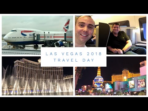 Las Vegas Vlog - March 2018 - Day 1 - Travel Day  - British Airways flight, Hotel and Fountains