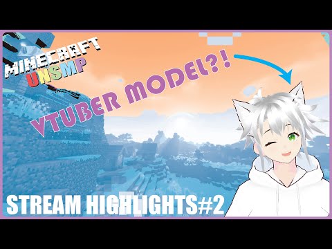 White Wing Cat - [Minecraft] UNSMP - STREAM HIGHLIGHTS#2 l A VTUBER MODEL?!