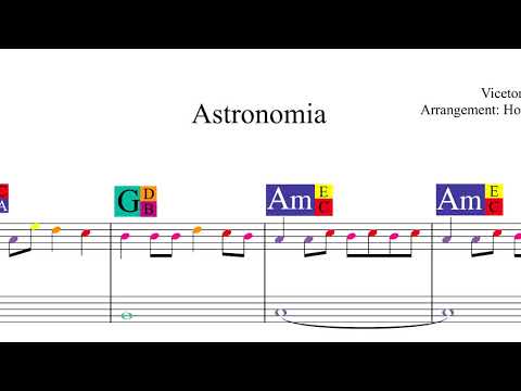 Tony Igy & Vicetone - Astronomia (Chromanotes music sheet in A minor)