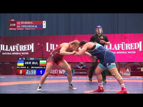 BRONZE WW - 76 kg: A. BELINSKA (UKR) v. M. ORYASHKOVA (BUL)
