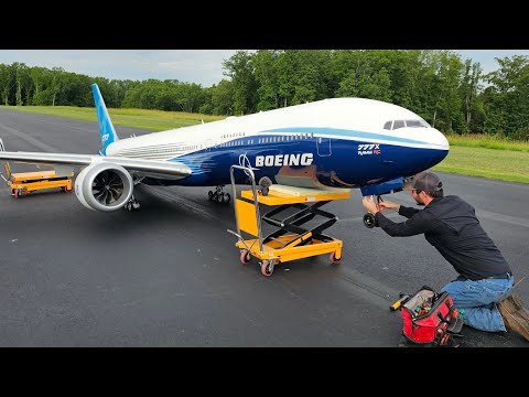 We built a giant RC Boeing 777X Complete build and flight 
