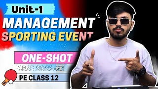 Management of Sporting Events Unit 1 Physical Education Class 12 CBSE BOARD 2023 Sharma gayi Series