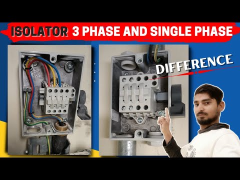 isolator 3 Phase and Single phase difference | isolator 3 phase connection 2pole isolator connection