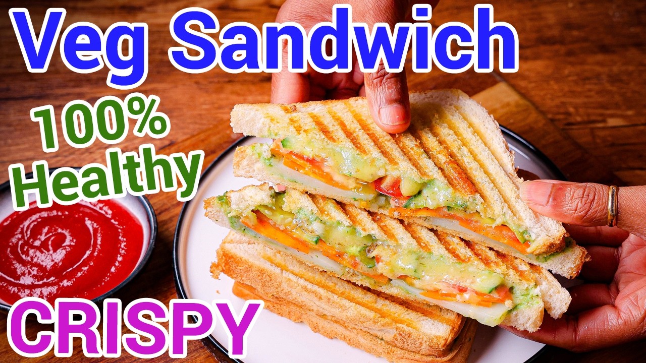 Best Veg Sandwich for Kids Lunch Box Recipe | Crispy, Cheesy and Healthy Breakfast