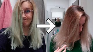 Grey hair gone green - how I fixed it!