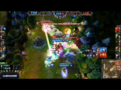 TSM vs coL - TSM WildTurtle Pentakill! - LCS 2013 NA W6D1