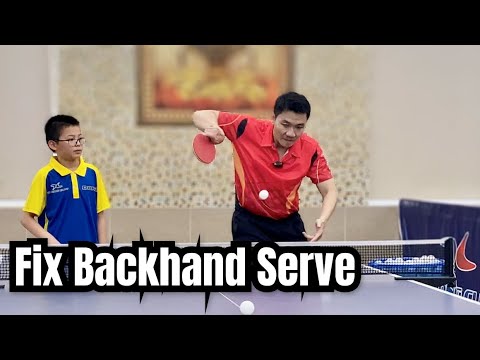 Ti Long guides and fixes Backhand Serve technical errors for players in Sweden | Part 5