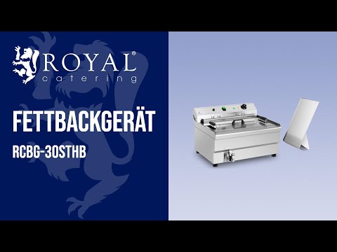 Video - Fettbackgerät - 25 l - 9000 W - Ablasshahn - Royal Catering