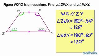Finding Unknown Angles in a Trapezium