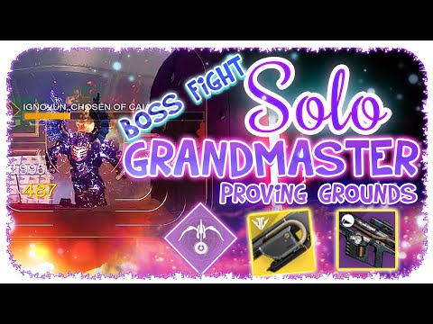 Solo 1370 Grandmaster Nightfall Proving Grounds Hunter ( Boss Fight Only ) with Jotunn Destiny 2