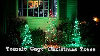 DIY Christmas Decorations - Tomato Cage Christmas Tree