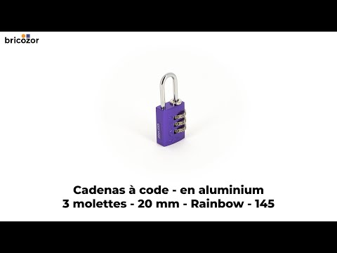 Cadenas à code personnalisable - corps alu - 145 - couleur aléatoire ABUS