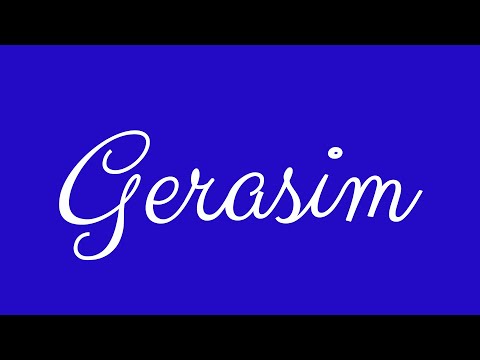 Learn how to Sign the Name Gerasim Stylishly in Cursive Writing