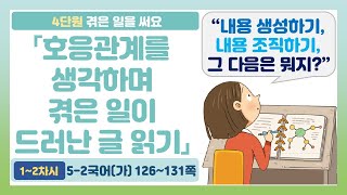 🦌5-2 4단원 「호응관계를 생각하며 겪은 일이 드러난 글 읽기」 국어 121~131쪽 (1~2차시)【겪은 일을 써요】 | 5학년 2학기 국어