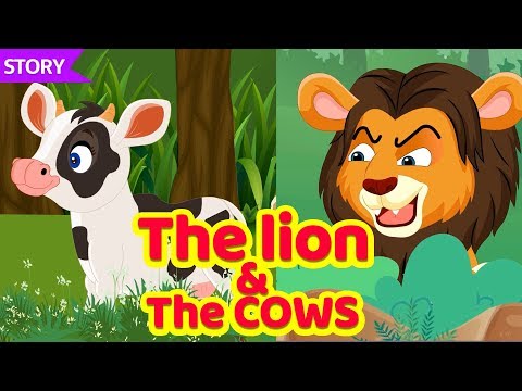 The Lion and The Cows | Stories For Kids | English Stories and Fairy Tales For Kids