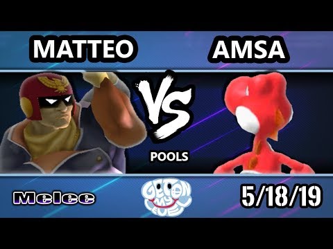 GOML 2019 SSBM - VGBC | aMSa (Yoshi) Vs. Matteo (Falcon) Smash Melee Tournament Pools
