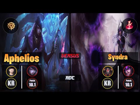 Ruler [Press the Attack] APHELIOS (ADC) VS [Electrocute] SYNDRA - Grandmaster KR Patch 10.1