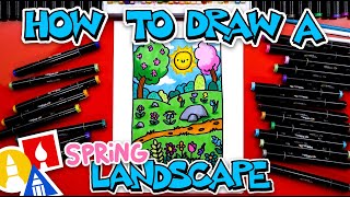 How To Draw A Spring Landscape