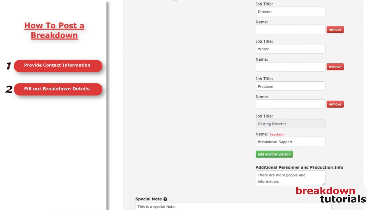 Actors Access -  How to Post a Breakdown Casting