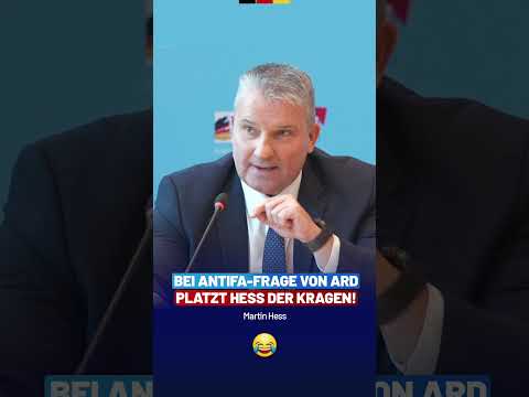 Martin Hess loses his temper when asked about Antifa by ARD journalist! - AfD parliamentary group...