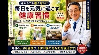【毎日が変わる】健康な高齢者が毎日やっていること TOP3① 心を疲れさせない② 無理をしない③ 体を温める今から始めるだけで、未来の健康は変わっていきます。