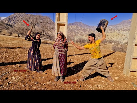 The husband's anger at the life of his evil second wife and his love for his pregnant first wife.