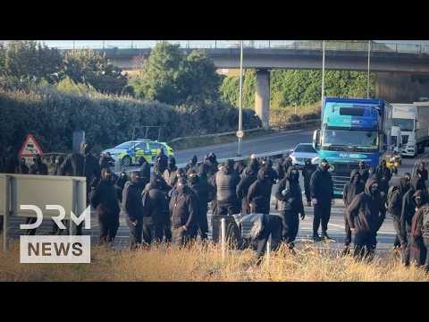 FULL VIDEO: Masked Protesters Block England’s Port of Dover Chanting ‘Stop the Boats’ | AC1B