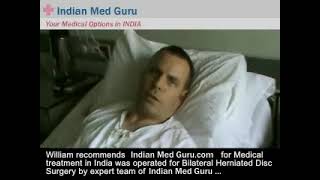 William, USA patient video testimonial India