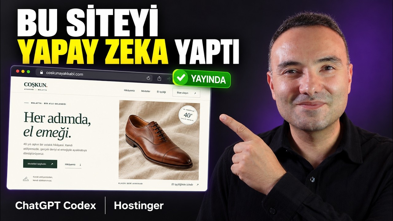 Kod Bilmeden Web Sitesi: ChatGPT Codex ile Yap, İnternette Yayınla