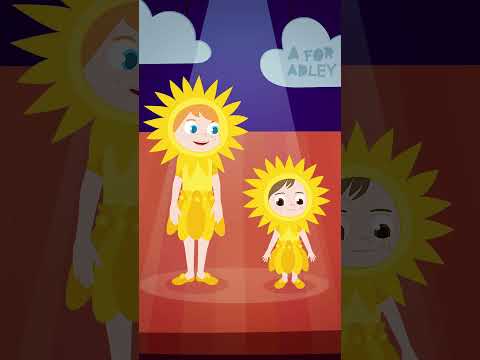 you are my SUNSHiNE!! Cartoon Adley & Navey SiNG & put on a PLAY in their sun costumes!! #shorts