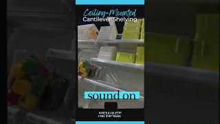 Ceiling-Mounted Cantilever Shelving